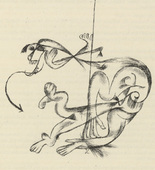 Paul Klee. The Nightmare (Der schreckliche Traum) (plate, page 185) from the periodical Münchner Blätter für Dichtung und Graphik, vol. 1, no. 11/12 (December 1919). 1919