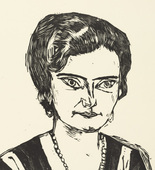 Max Beckmann. Portrait of "Frau H.M." (Naila ) [Bildnis Frau H.M. (Naila)] from the portfolio Art of the Present (Die Kunst der Gegenwart). (1923)