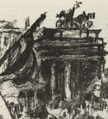Lovis Corinth. Brandenburg Gate (Bradenburger Tor) (plate facing page 92) from Gesammelte Schriften (Collected Writings). 1920
