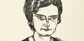 Max Beckmann. Portrait of "Frau H.M." (Naila ) [Bildnis Frau H.M. (Naila)] from the portfolio Art of the Present (Die Kunst der Gegenwart). (1923)