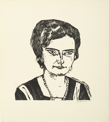 Max Beckmann. Portrait of "Frau H.M." (Naila ) [Bildnis Frau H.M. (Naila)] from the portfolio Art of the Present (Die Kunst der Gegenwart). (1923)