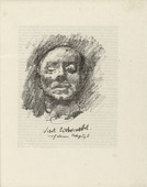 Lovis Corinth. Karl Liebknecht (plate facing page 104) from Gesammelte Schriften (Collected Writings). 1920