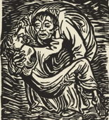 Ernst Barlach. The Good Samaritan (Barmherziger Samariter). (1919)
