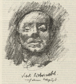 Lovis Corinth. Karl Liebknecht (plate facing page 104) from Gesammelte Schriften (Collected Writings). 1920