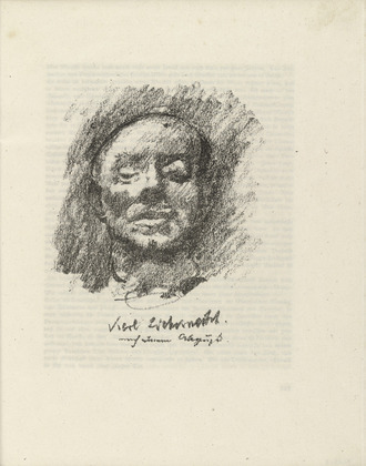 Lovis Corinth. Karl Liebknecht (plate facing page 104) from Gesammelte Schriften (Collected Writings). 1920