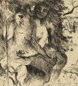 Lovis Corinth. Daphnis and Chloe (Daphnis und Chloe) from Classical Legends (Antike Legenden). 1919