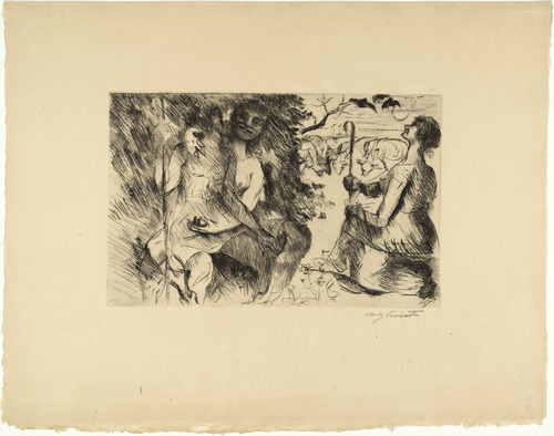 Lovis Corinth. Daphnis and Chloe (Daphnis und Chloe) from Classical Legends (Antike Legenden). 1919