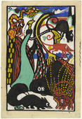Rudolf Kalvach , Vienna. Untitled (Humorous Card) [Ohne Titel (Humoristische Karte)]. (c. 1907)