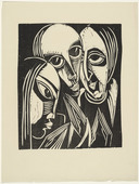 Karl Opfermann. Three Heads (Drei Köpfe)  from the periodical Kündung, vol. 1, no. 1 (January 1921). 1921 (executed 1920)