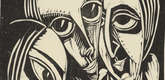 Karl Opfermann. Three Heads (Drei Köpfe)  from the periodical Kündung, vol. 1, no. 1 (January 1921). 1921 (executed 1920)