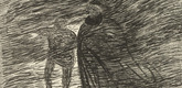 Ernst Barlach. Specter in the Fog (Erscheinung im Nebel) from The Dead Day (Der tote Tag). (1910-11, published 1912)