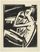 Heinrich Stegemann. Nude Combing Her Hair (Nackte Frau sich kämmend) from the periodical Kündung , vol. 1, no. 1 (January 1921). 1921 (executed 1920)