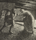 Ernst Barlach. Departure and Defense (Aufbruch und Abwehr) from The Dead Day (Der tote Tag). (1910-11, published 1912)