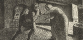 Ernst Barlach. Departure and Defense (Aufbruch und Abwehr) from The Dead Day (Der tote Tag). (1910-11, published 1912)