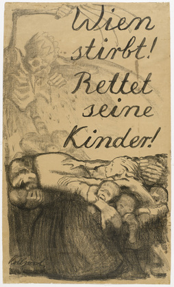 Käthe Kollwitz. Vienna Is Dying! Save Its Children! (Wien stirbt! Rettet seine Kinder!). 1920