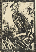 Christian Rohlfs. Elijah with the Raven II (large version) [Elias mit dem Raben II (groß)]. (c. 1915-16)