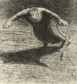 Ernst Barlach. Woman Falling (Stürzende Frau) from The Dead Day (Der tote Tag). (1910-11, published 1912)