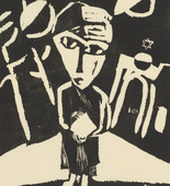 Lasar Segall. Praying Boy (Betender Knabe) from the periodical Kündung, vol. 1, no. 2 (February 1921). 1921 (executed 1920)