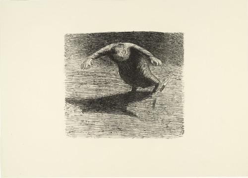 Ernst Barlach. Woman Falling (Stürzende Frau) from The Dead Day (Der tote Tag). (1910-11, published 1912)
