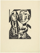Lasar Segall. Widow and Child (Witwe und Kind) from the periodical Kündung, vol. 1, no. 2 (February 1921). 1921 (executed 1920)