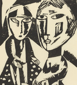 Lasar Segall. Widow and Child (Witwe und Kind) from the periodical Kündung, vol. 1, no. 2 (February 1921). 1921 (executed 1920)