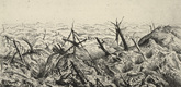 Otto Dix. Near Langemarck (February 1918) [Bei Langemarck (Februar 1918)] from The War (Der Krieg). (1924)