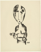 Lasar Segall. Young Beggar (Junge Bettlerin) from the periodical Kündung, vol. 1, no. 2 (February 1921). 1921 (executed 1920)