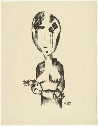 Lasar Segall. Young Beggar (Junge Bettlerin) from the periodical Kündung, vol. 1, no. 2 (February 1921). 1921 (executed 1920)