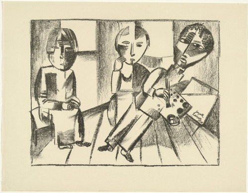 Lasar Segall. In the Studio (Im Atelier) from the periodical Kündung, vol. 1, no. 2 (February 1921). 1921 (executed 1920)
