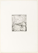Max Oppenheimer (MOPP). On the Bridge in Lodi (Auf der Brücke von Lodi)  from the portfolio Das Buch Le Grand. (1913, published 1914)