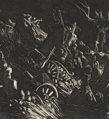 Otto Dix. Flare Illuminates the Monacu-ferme (Leuchtkugel erhellt die Monacu-ferme) from The War (Der Krieg). (1924)