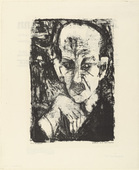 .a Ernst Ludwig Kirchner, .b Ottomar Starke. Portrait of Carl Sternheim (Bildnis Carl Sternheims) from the periodical Der Bildermann, No. 9. (1916)