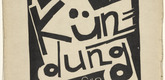 Karl Schmidt-Rottluff. Cover from the periodical Kündung, vol. 1, no. 1 (January 1921). 1921 (executed 1920)