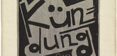 Karl Schmidt-Rottluff. Cover from the periodical Kündung, vol. 1, no. 2 (February 1921). 1921 (executed 1920)