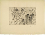 Lovis Corinth. Variant of Odysseus and the Suitor (Variante zu Odysseus und die Freier) from Classical Legends (Antike Legenden). 1919