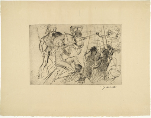 Lovis Corinth. Variant of Odysseus and the Suitor (Variante zu Odysseus und die Freier) from Classical Legends (Antike Legenden). 1919