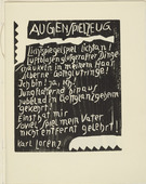 Franz Radziwill. Playthings for the Eye (Augenspielzeug) from the periodical Kündung, vol. 1, no. 3 (March 1921). 1921 (executed 1920)