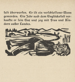 Ernst Ludwig Kirchner. Downfall: The Dead Kern (Niedergang: Der tote Kern) (tailpiece, page 110) from Neben der Heerstrasse (Off the Main Road). 1923