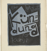 Karl Schmidt-Rottluff. Cover from the periodical Kündung, vol. 1, no. 4, 5, 6 (April, May, June 1921). 1921 (executed 1920)