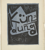 Karl Schmidt-Rottluff. Cover from the periodical Kündung, vol. 1, no. 4, 5, 6 (April, May, June 1921). 1921 (executed 1920)