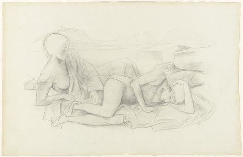 Karl Hofer. Two Women by the Shore. (c. 1928-29)