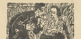 Ernst Ludwig Kirchner. The Feasting Farmer: Sigismund and Christine (Der Festbauer: Sigismund und Christine) (in-text plate, page 163) from Neben der Heerstrasse (Off the Main Road). 1923