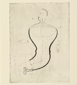 Oskar Schlemmer. Abstract Figure, Facing Left: Figure S (Abstrakte Figur, nach links: Figur S) from Masters' Portfolio of the Staatliches Bauhaus (Meistermappe des Staatlichen Bauhauses). 1922 (published 1923)