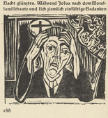 Ernst Ludwig Kirchner. As Josua Grübler Found his Way: Josua (Wie Josua Grübler seinen Weg fand: Josua) (in-text plate, page 188) from Neben der Heerstrasse (Off the Main Road). 1923