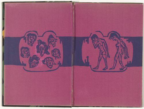 Ernst Ludwig Kirchner. Front endpapers (Vorsatz) from Umbra vitae (Shadow of Life). 1924