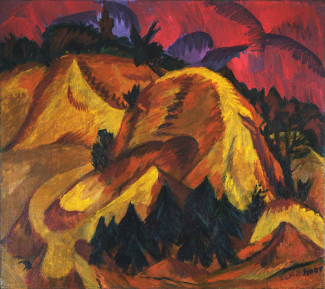 Ernst Ludwig Kirchner. Sand Hills in Engadine. 1917-18
