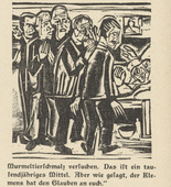 Ernst Ludwig Kirchner. As Josua Grübler Found his Way: At the Deathbed (Wie Josua Grübler seinen Weg fand: Am Sterbebett) (in-text plate, page 232) from Neben der Heerstrasse (Off the Main Road). 1923