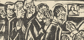 Ernst Ludwig Kirchner. As Josua Grübler Found his Way: At the Deathbed (Wie Josua Grübler seinen Weg fand: Am Sterbebett) (in-text plate, page 232) from Neben der Heerstrasse (Off the Main Road). 1923