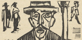 Ernst Ludwig Kirchner. The Peace Apostle: Werner Gütikofer (Der Friedensapostel: Werner Gütikofer) (in-text plate, page 336) from Neben der Heerstrasse (Off the Main Road). 1923