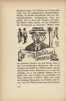 Ernst Ludwig Kirchner. The Peace Apostle: Werner Gütikofer (Der Friedensapostel: Werner Gütikofer) (in-text plate, page 336) from Neben der Heerstrasse (Off the Main Road). 1923